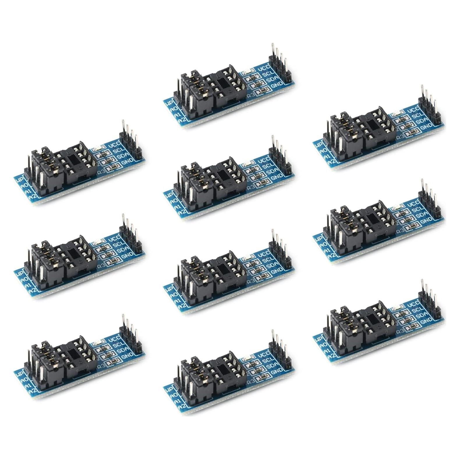 Módulo de Memoria EEPROM I2C 10Pcs JESSINIE AT24CXX 37x12mm