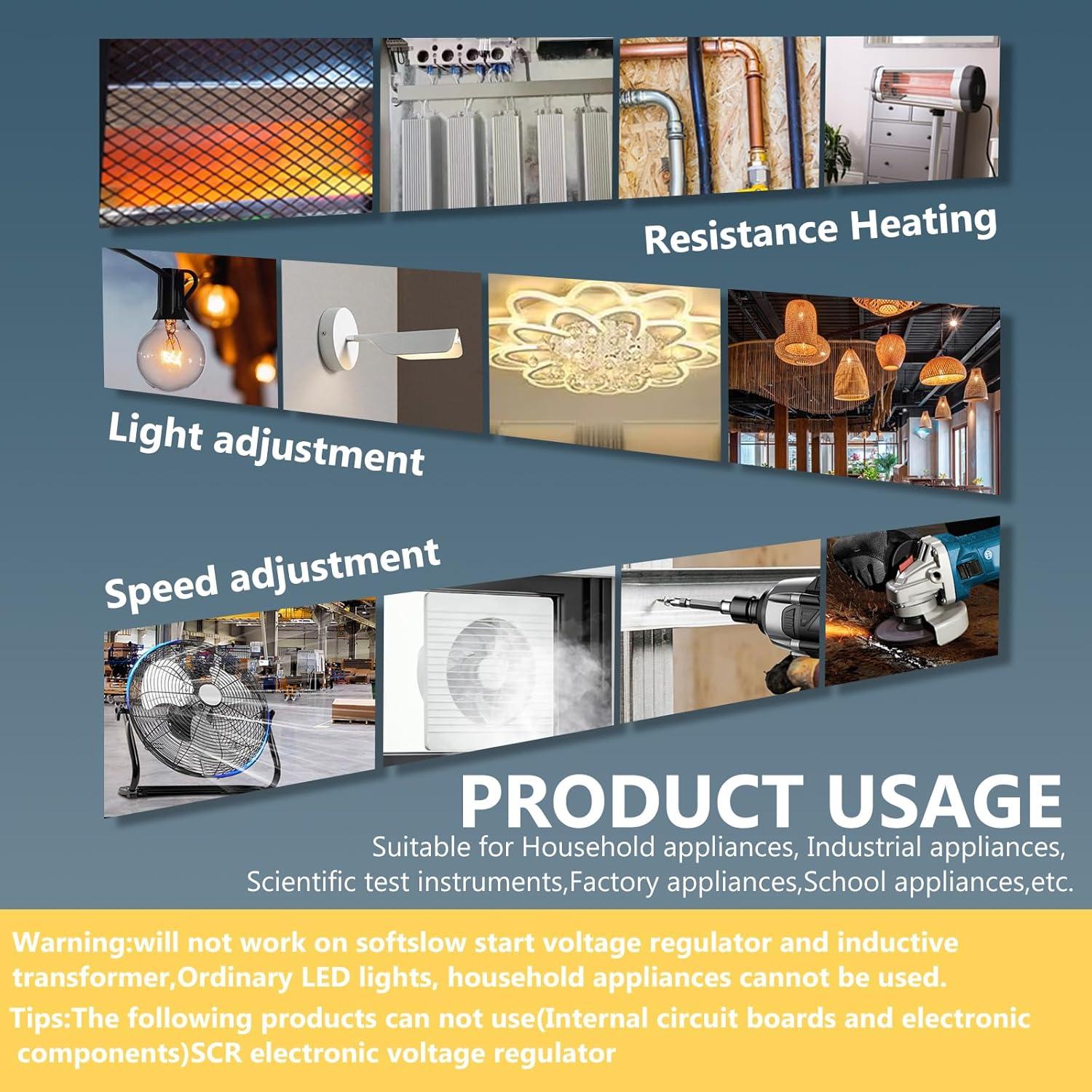 Controlador de Velocidad de Motor AC IGEYAPA 15A 120V con LED