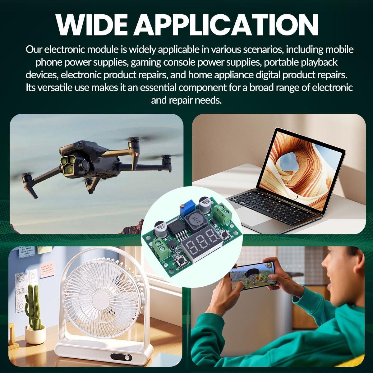 3PCS Convertidor Buck LM2596 Ajustable 4-40V a 1.25-37V