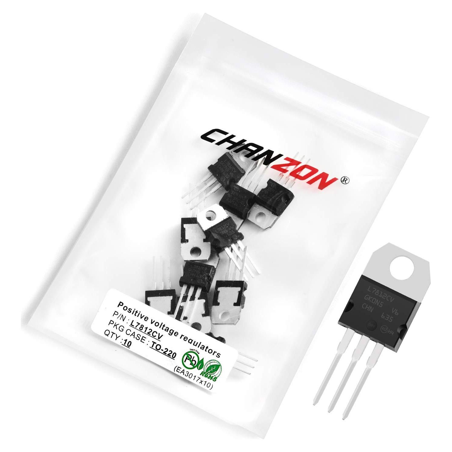 Regulador de Voltaje Positivo 12V Chanzon L7812CV Paquete de 10