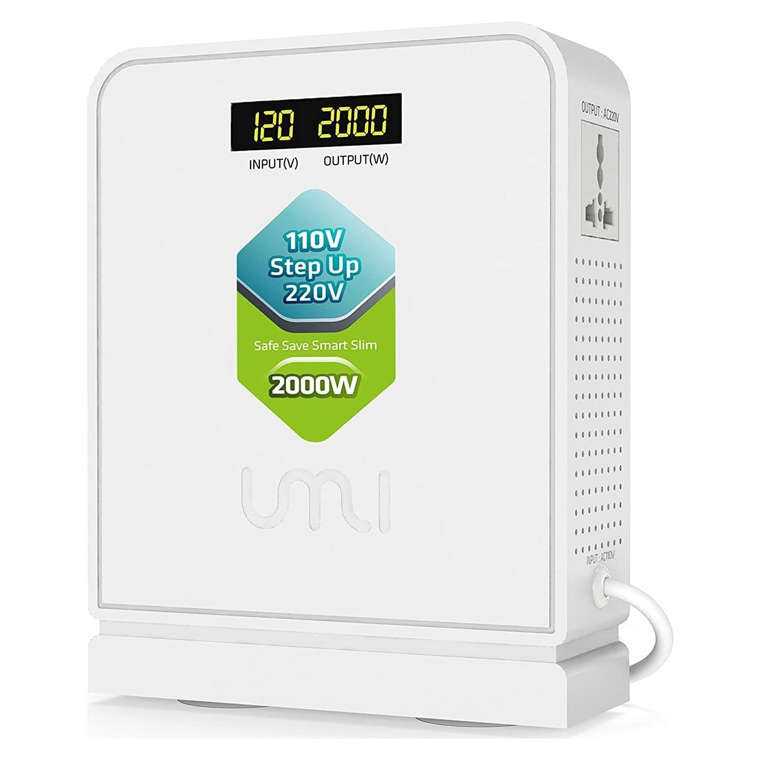 Convertidor de Voltaje UMI 2000W 110V a 220V - Transformador
