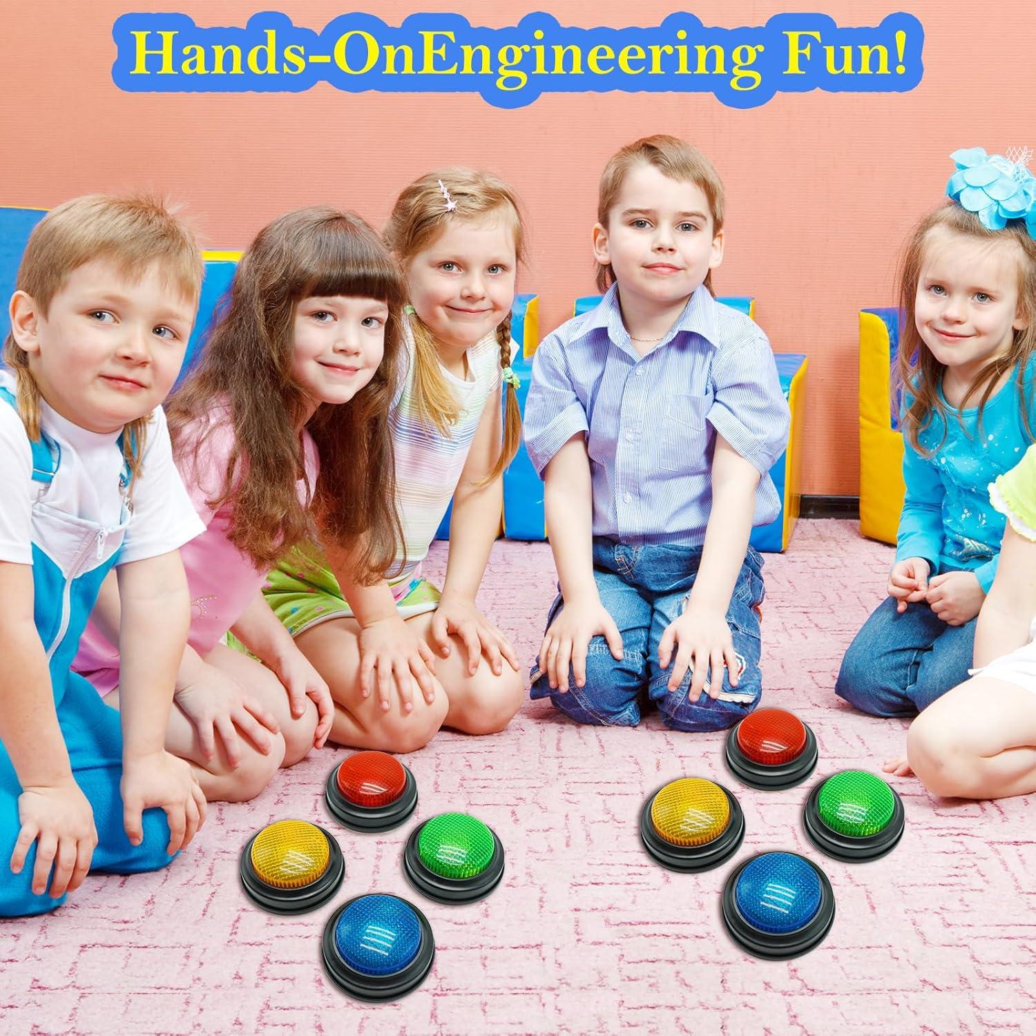 Juego de 4 Zumbadores de Respuesta Gelabur con Sonido y Luz