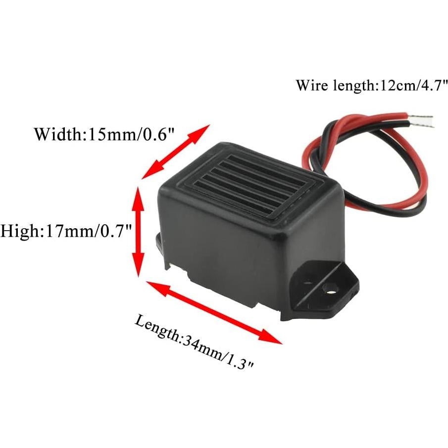 Zumbador Electrónico HAHIYO 12V 400Hz 2 Piezas Montaje en Pared