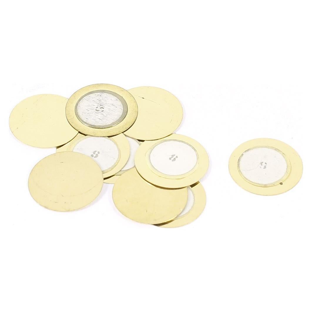 10 Piezas Gasket Zumbador Piezoeléctrico 15mm Cobre uxcell