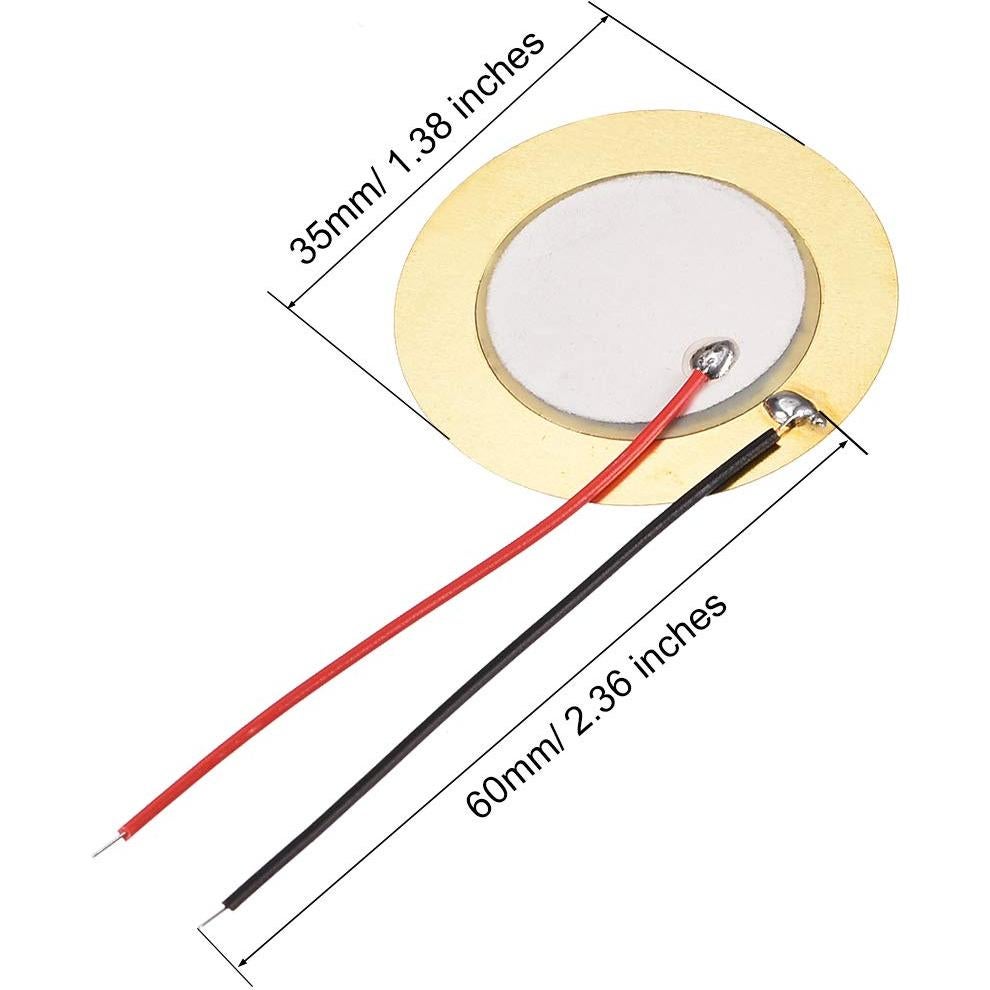 Discos Piezoeléctricos uxcell 35mm para Guitarras - 10 Pcs