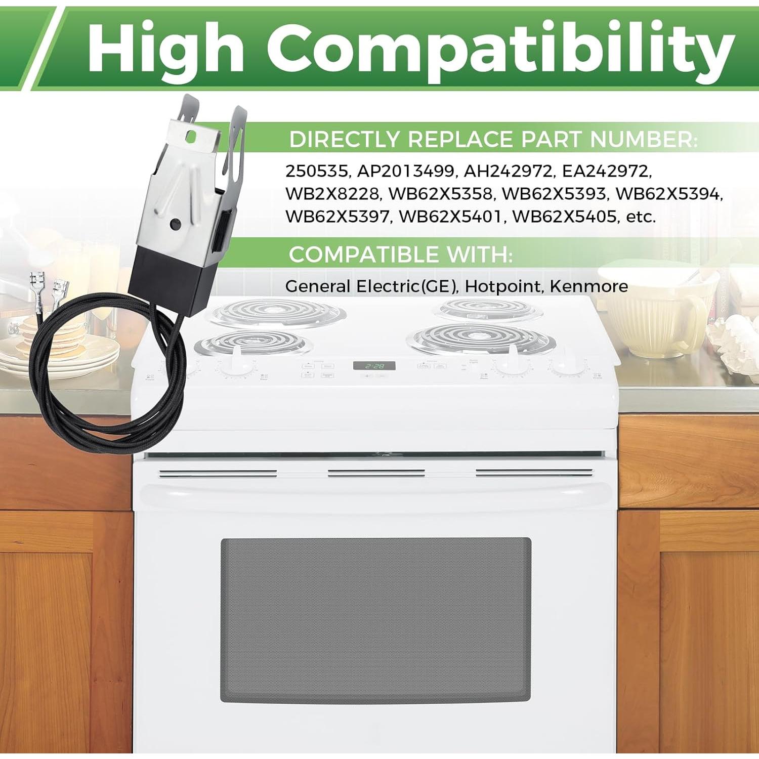 Receptáculo de Elemento y Kit de Cableado WB2X8228 - 2 Paquetes MOOTVGOO