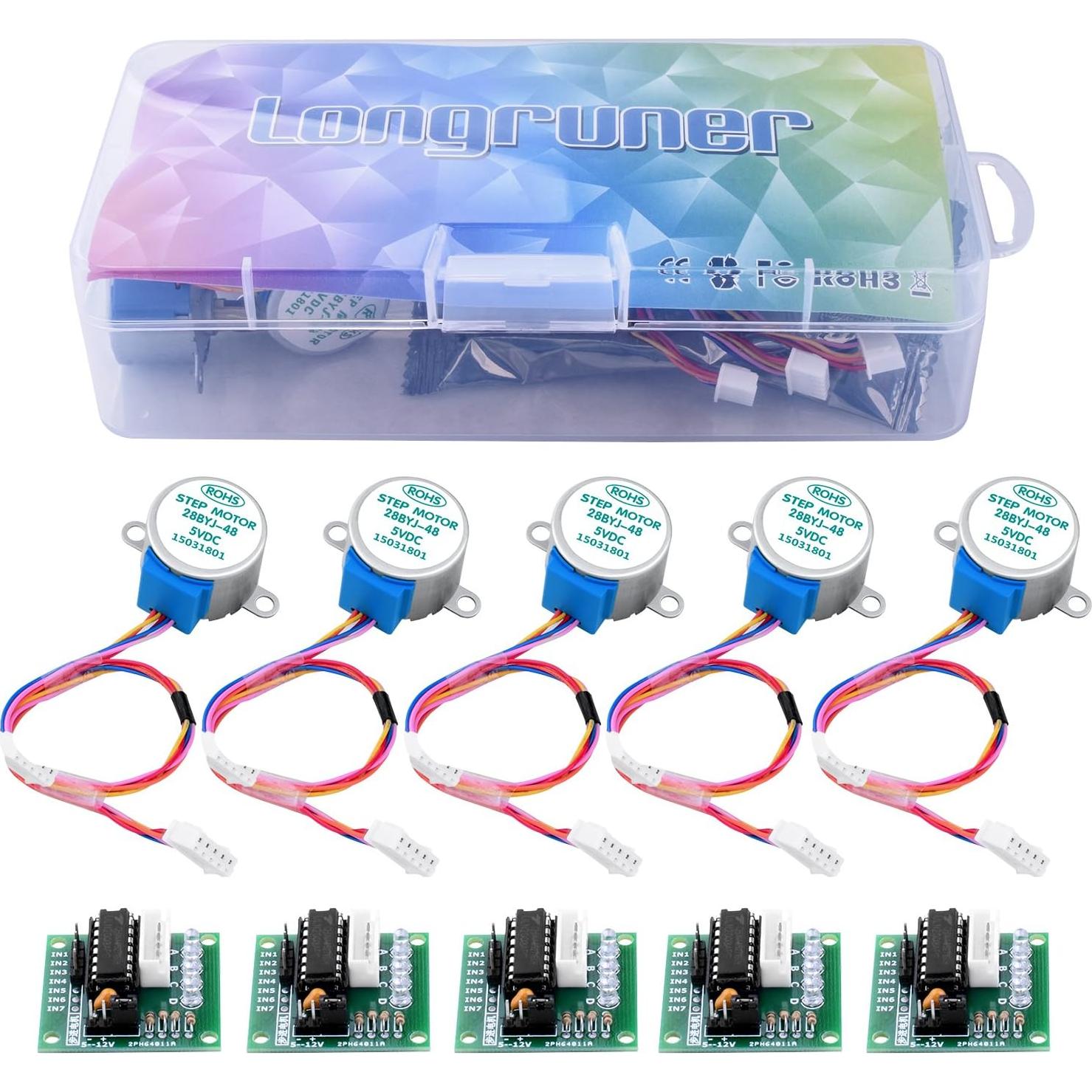 Motor Paso a Paso Longruner 5V 28BYJ-48 con Controlador ULN2003