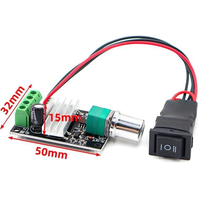 Controlador de Velocidad Motor DC PWM RioRand 6-28V 3A 80W