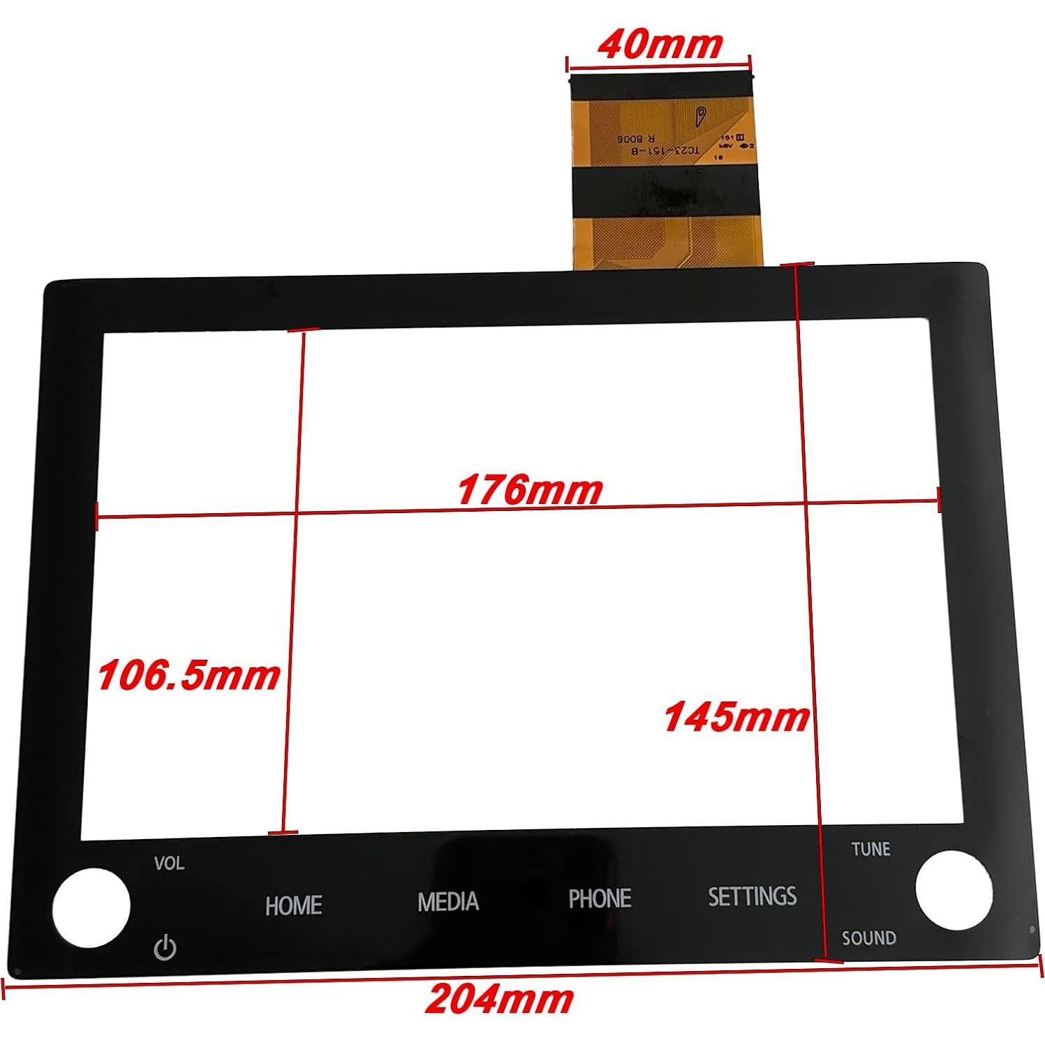 Digitalizador de Pantalla Táctil 8" RCOP para Mitsubishi