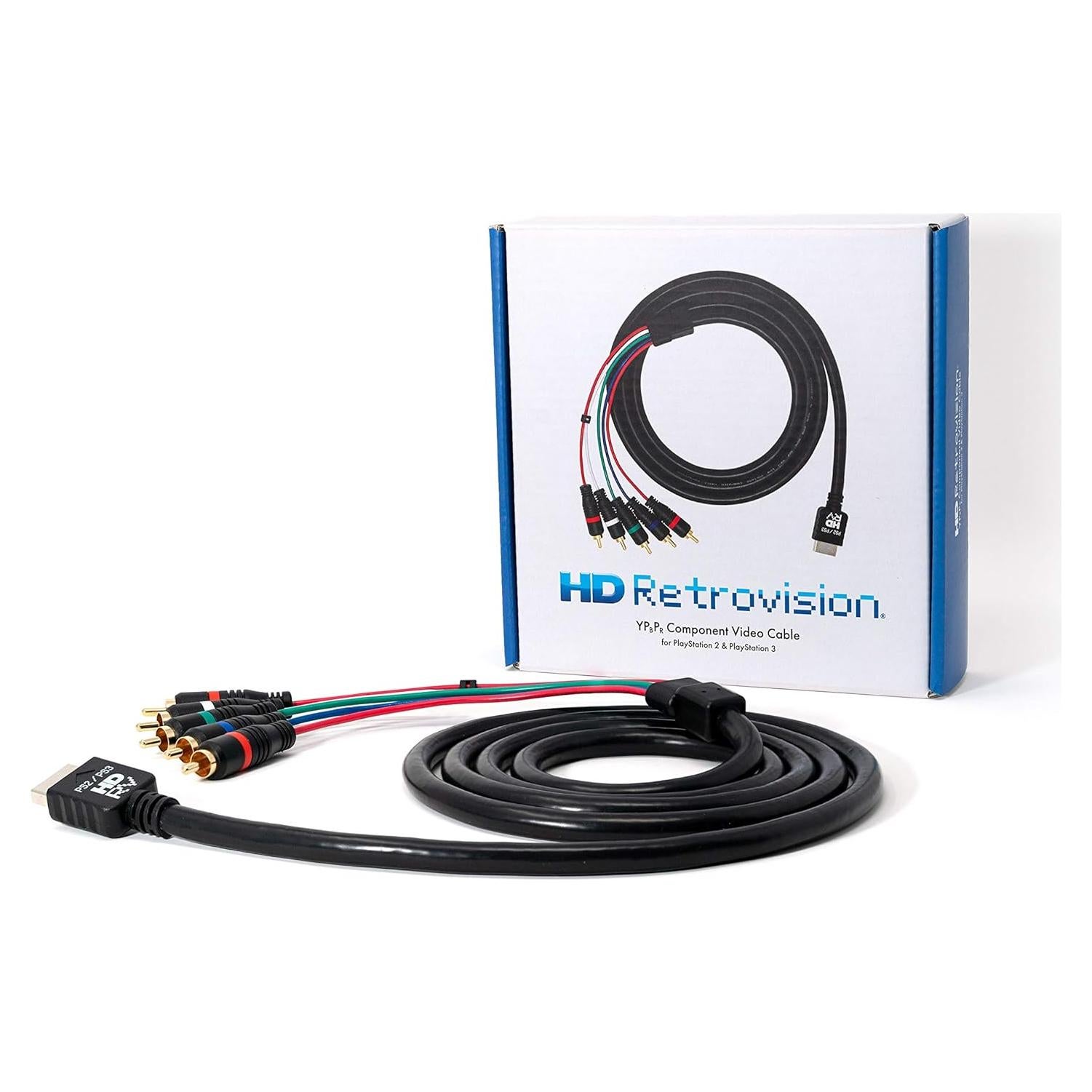 Cable de video por componentes HD Retrovision PS2/PS3 1.8m