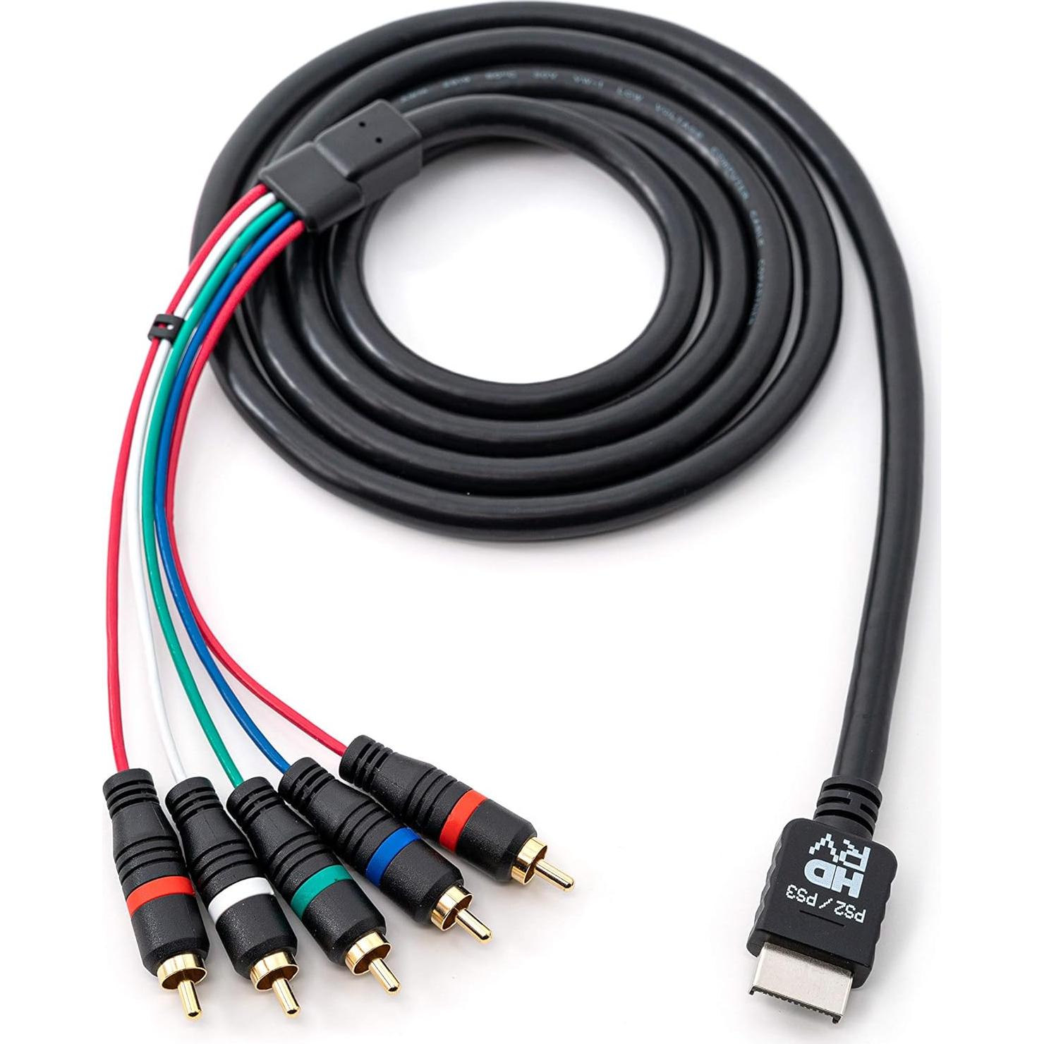 Cable de video por componentes HD Retrovision PS2/PS3 1.8m