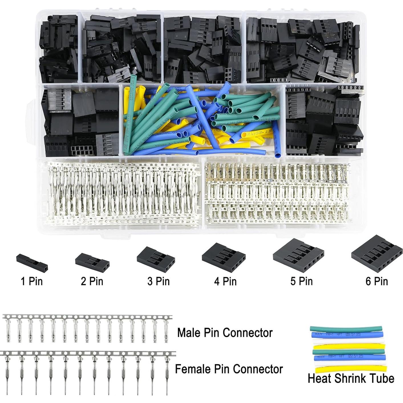 Kit de Conectores Jumper Dupont 2.54mm MINGTONGHUI 1400 pcs