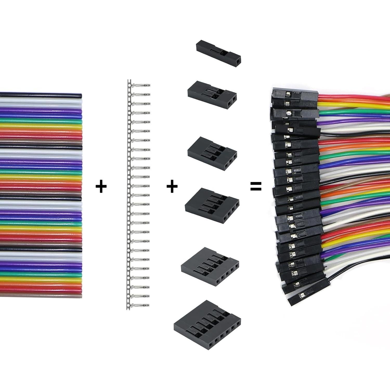 Kit de Conectores Jumper Dupont 2.54mm MINGTONGHUI 1400 pcs