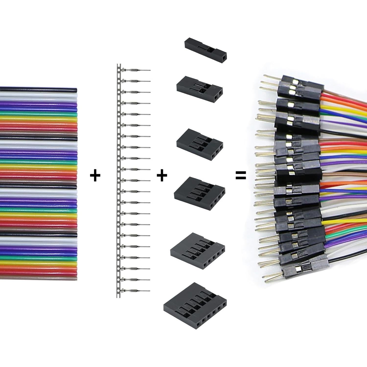 Kit de Conectores Jumper Dupont 2.54mm MINGTONGHUI 1400 pcs