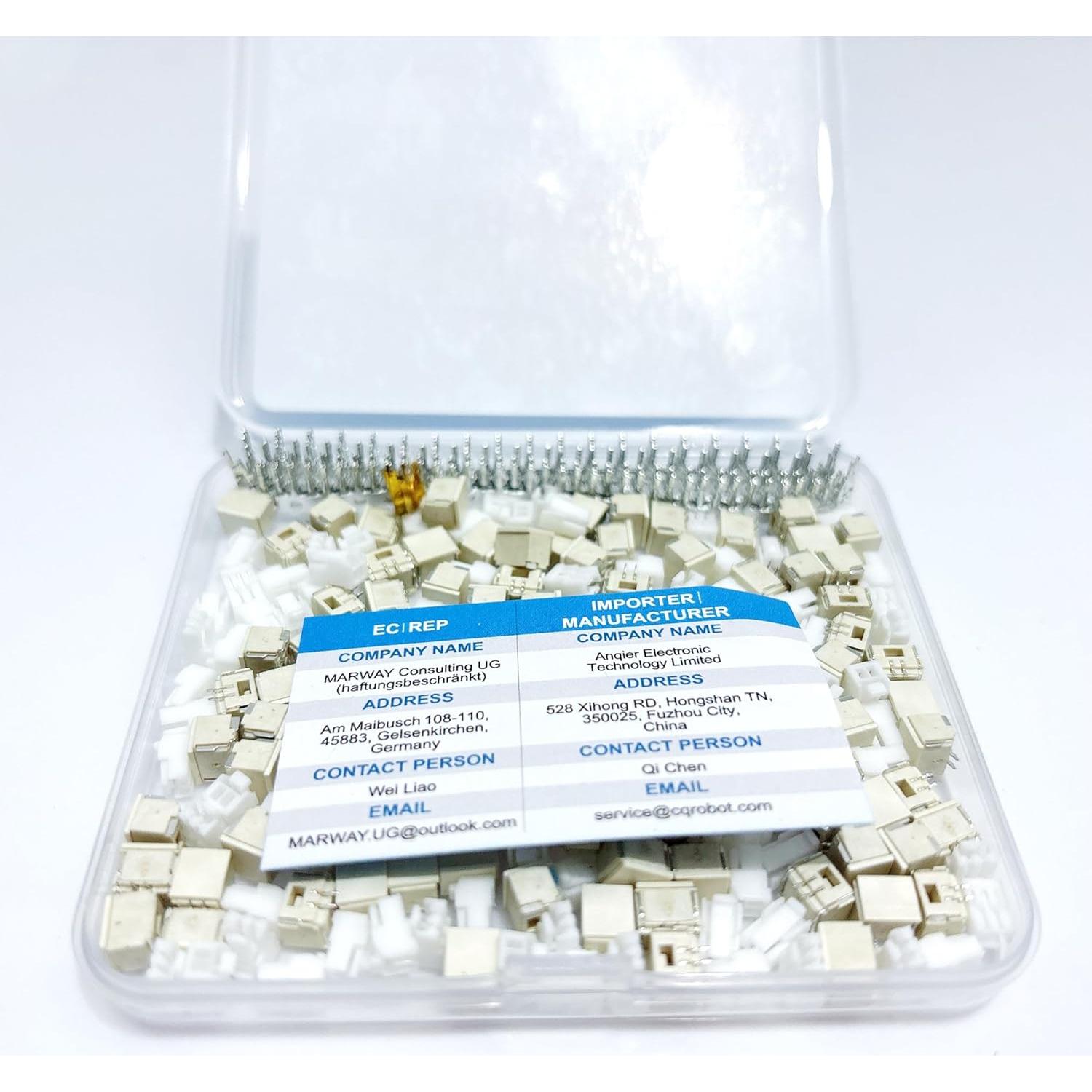 Kit de Conectores JST GH 1.25mm 2-Pin CQRobot - 100 Juegos