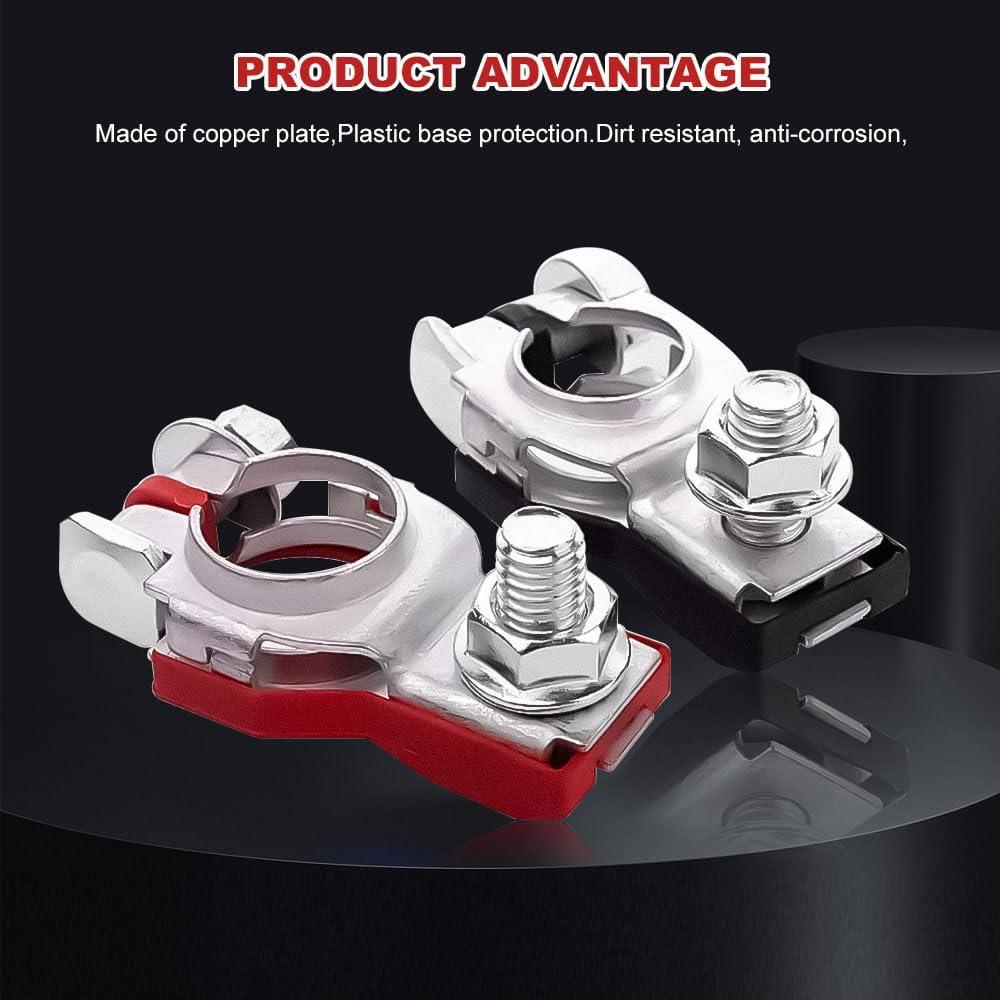 Conectores de Batería HEVLE para Nissan 2PCS - Terminales Positivo y Negativo