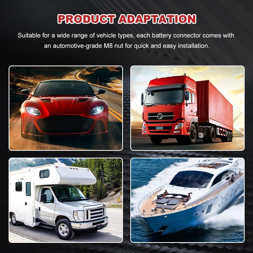 Conectores de Batería HEVLE para Nissan 2PCS - Terminales Positivo y Negativo