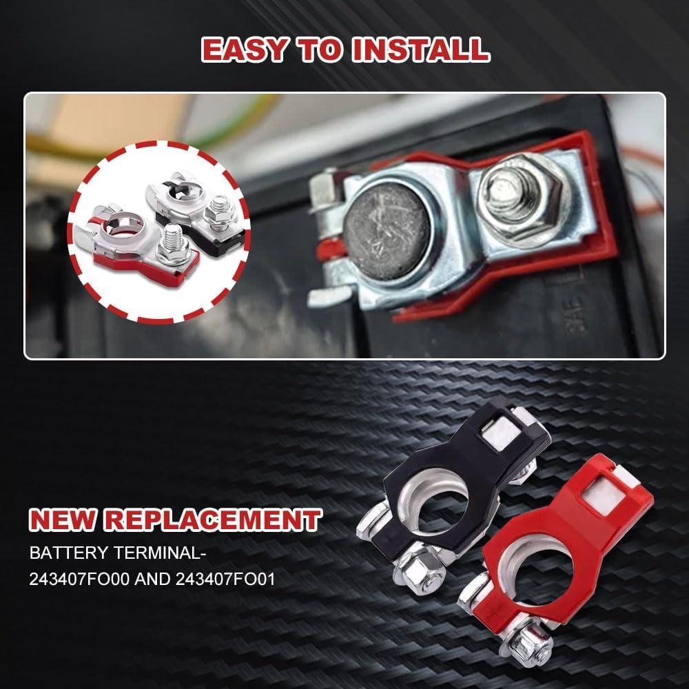 Conectores de Batería HEVLE para Nissan 2PCS - Terminales Positivo y Negativo