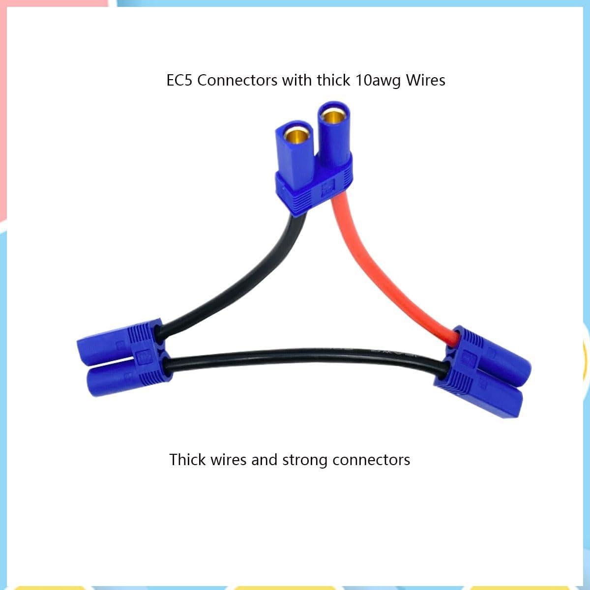 Conector de serie EC5 JINOARC 10cm 10AWG 2 Macho 1 Hembra