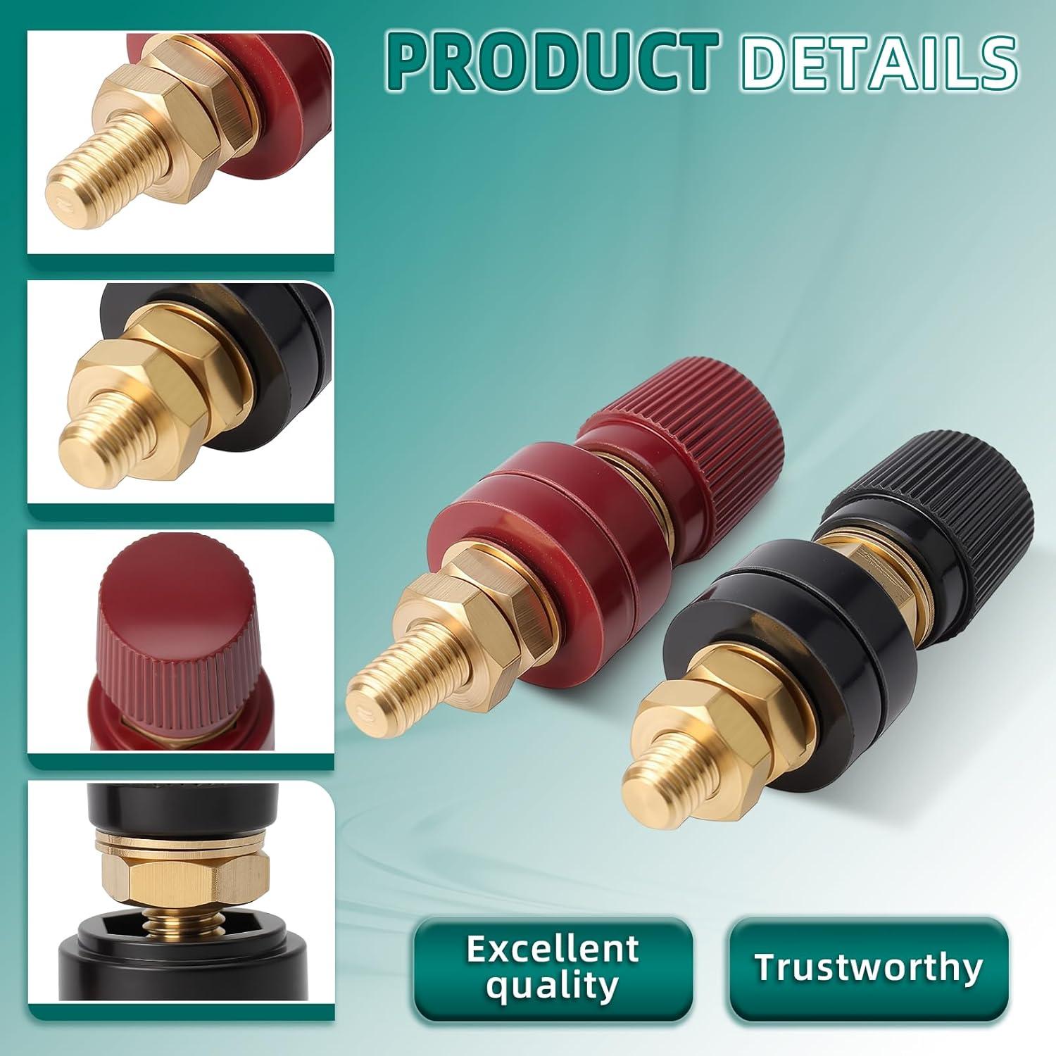 Conectores de Terminal de Batería AUTOKAY 5/16" Latón 2 Piezas