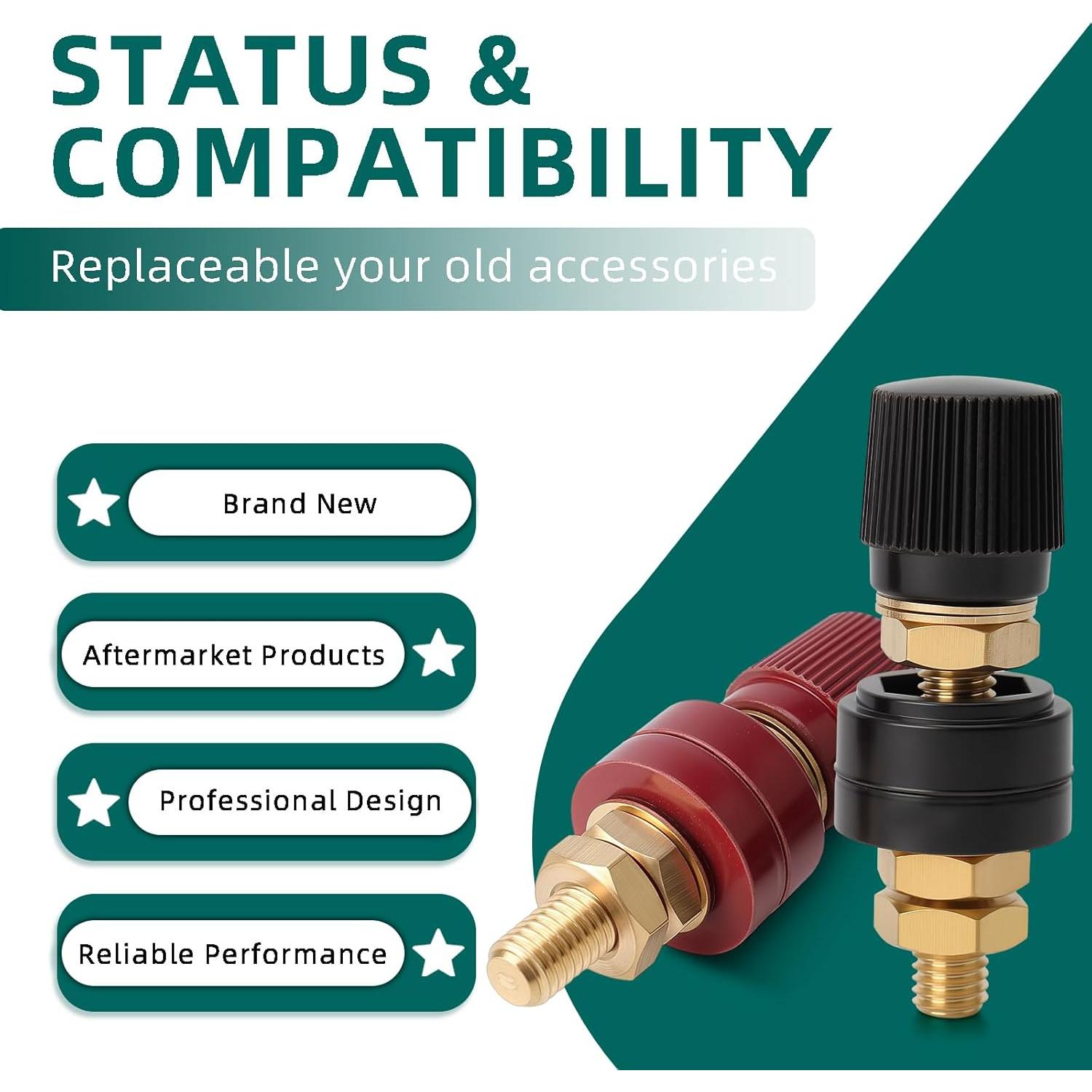 Conectores de Terminal de Batería AUTOKAY 5/16" Latón 2 Piezas
