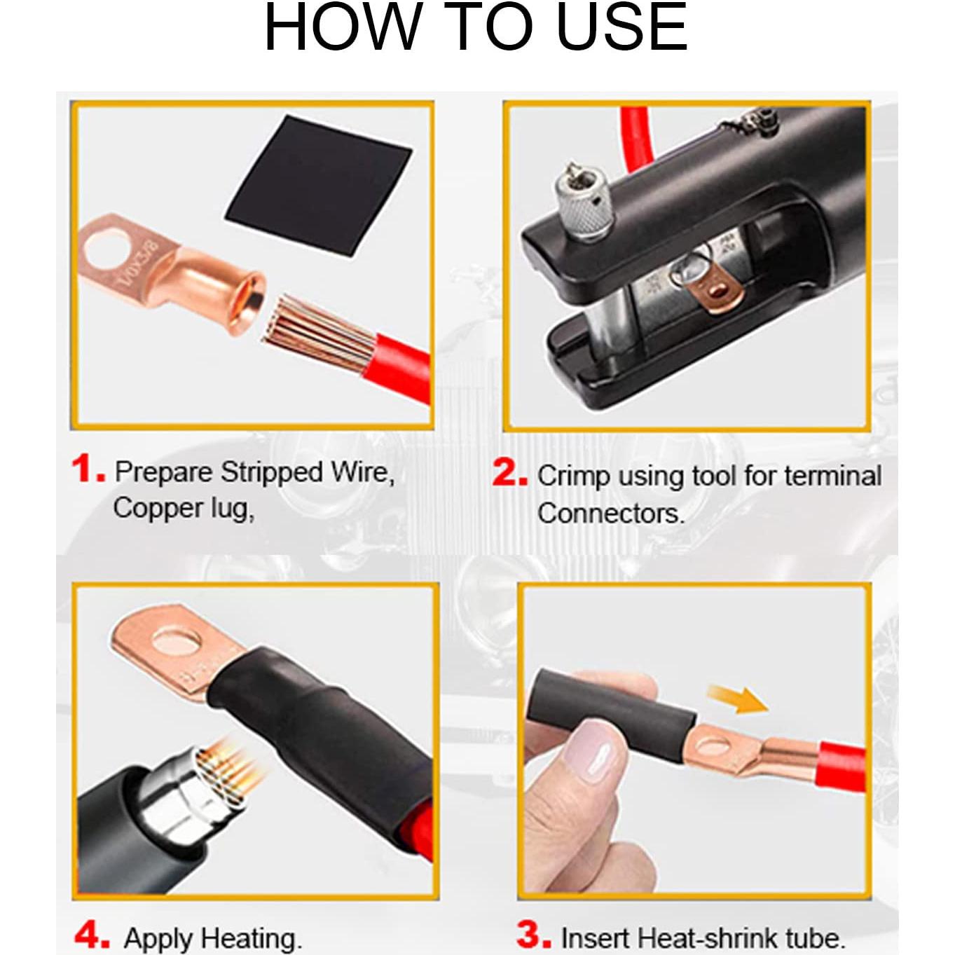 Kit de Terminales de Cobre TKDMR 195 Pcs con Termocontracción