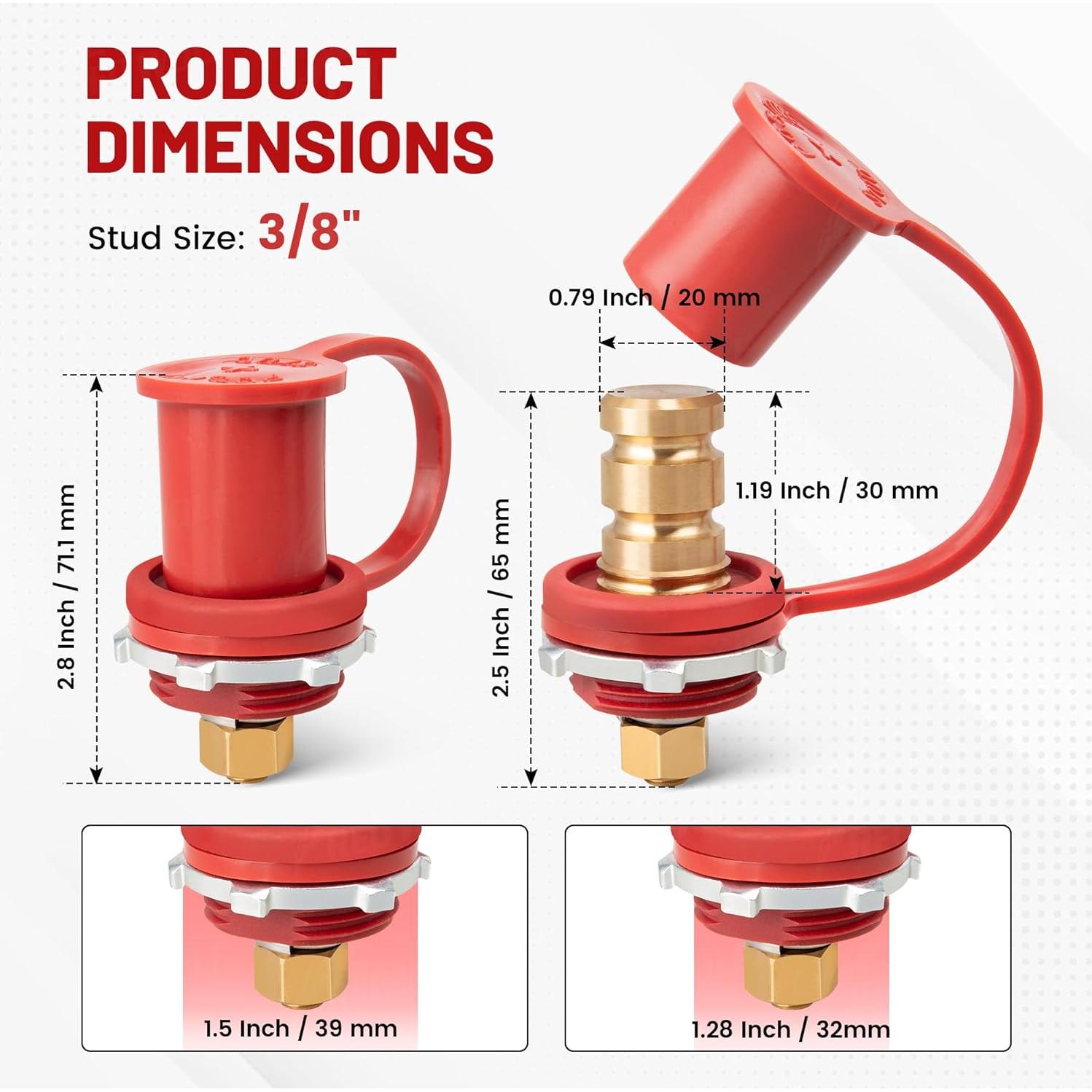 Terminal de Batería Remoto RED WOLF RW-WJ06-3017 250A DC 12V