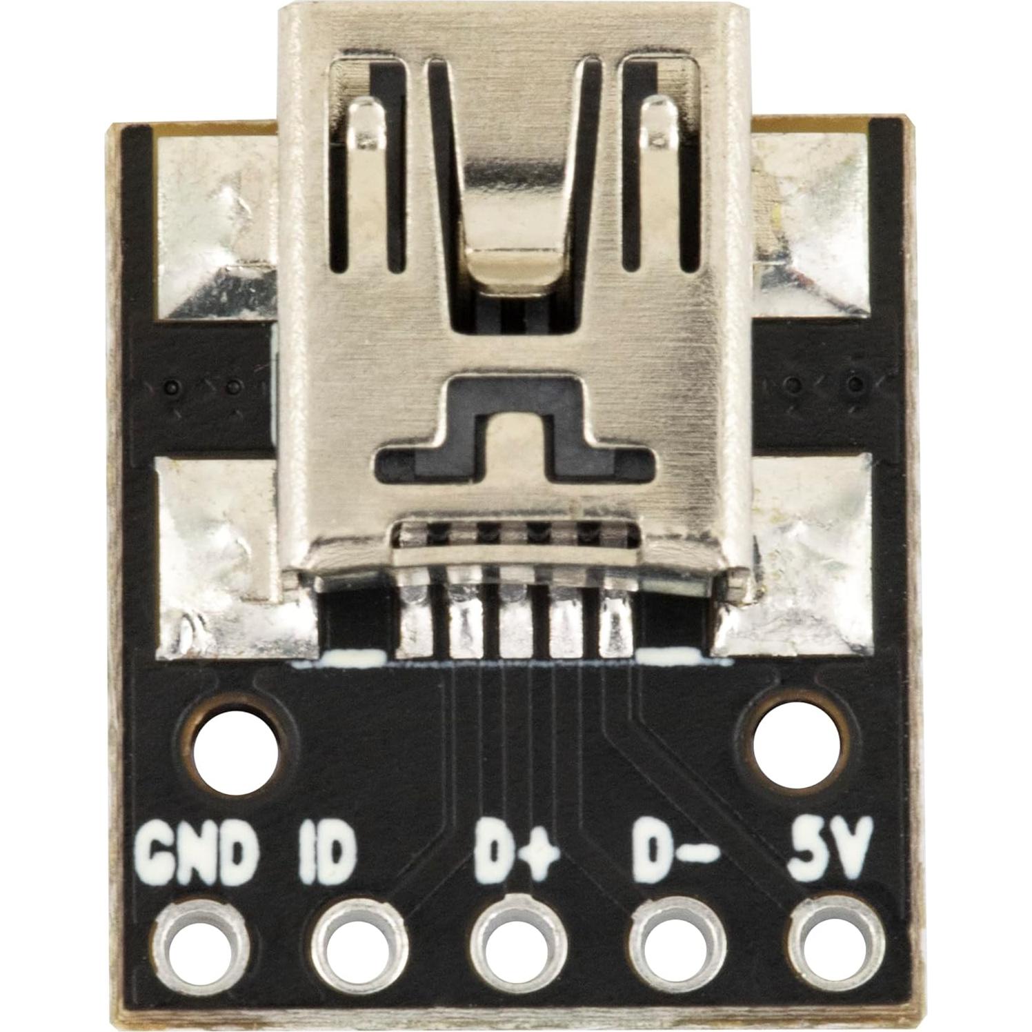 Adaptador Placa DIP a Mini USB Hembra 5 Pines - 10 Piezas