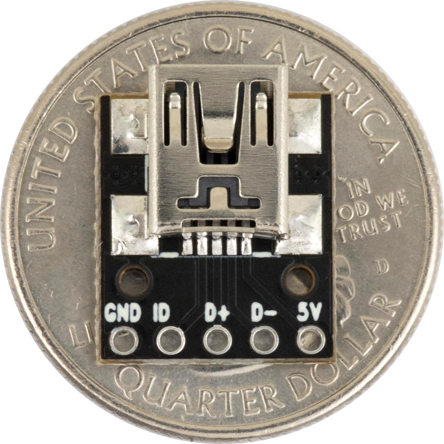 Adaptador Placa DIP a Mini USB Hembra 5 Pines - 10 Piezas