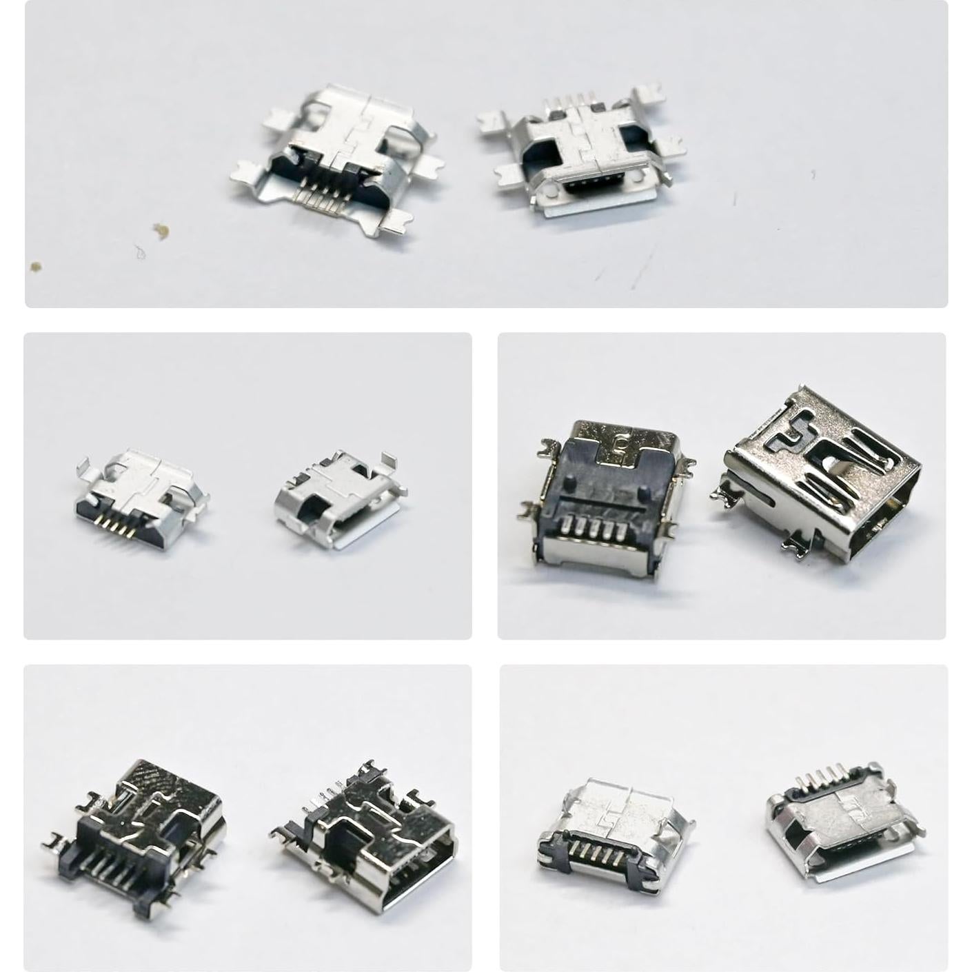 Set de 100 Conectores Femeninos Micro USB XUGERIP 5 Pines