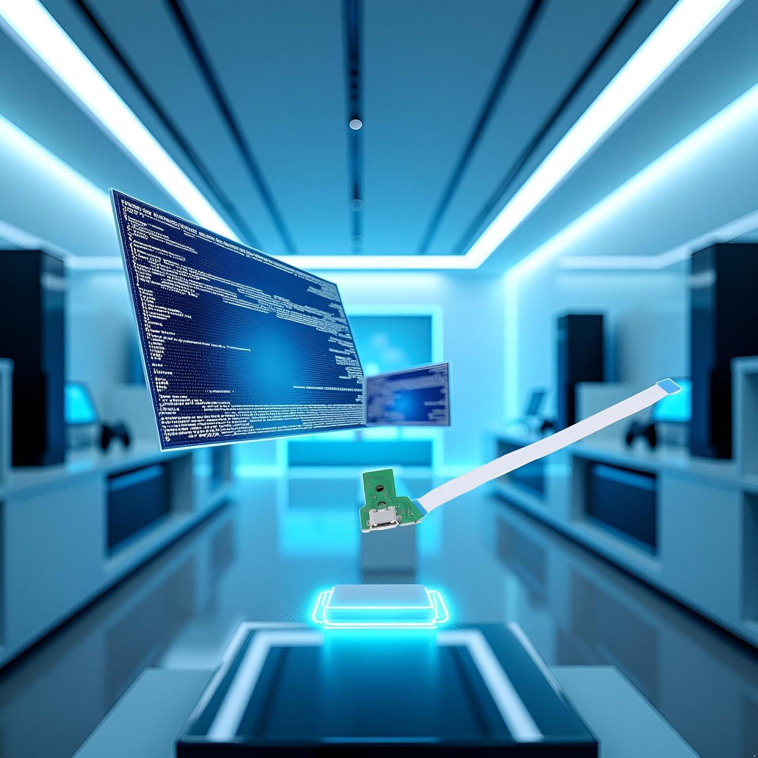 Puerto de Carga USB para Controlador PS4 Xinjincang - Placa Blanca