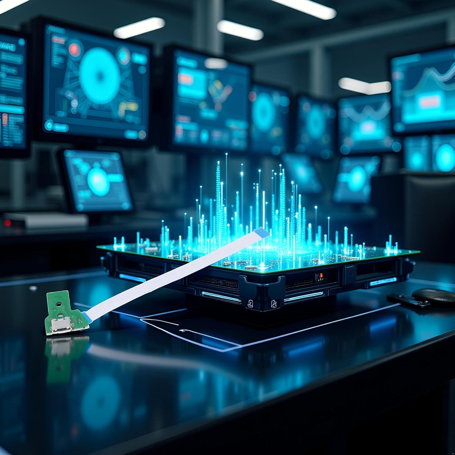 Puerto de Carga USB para Controlador PS4 Xinjincang - Placa Blanca