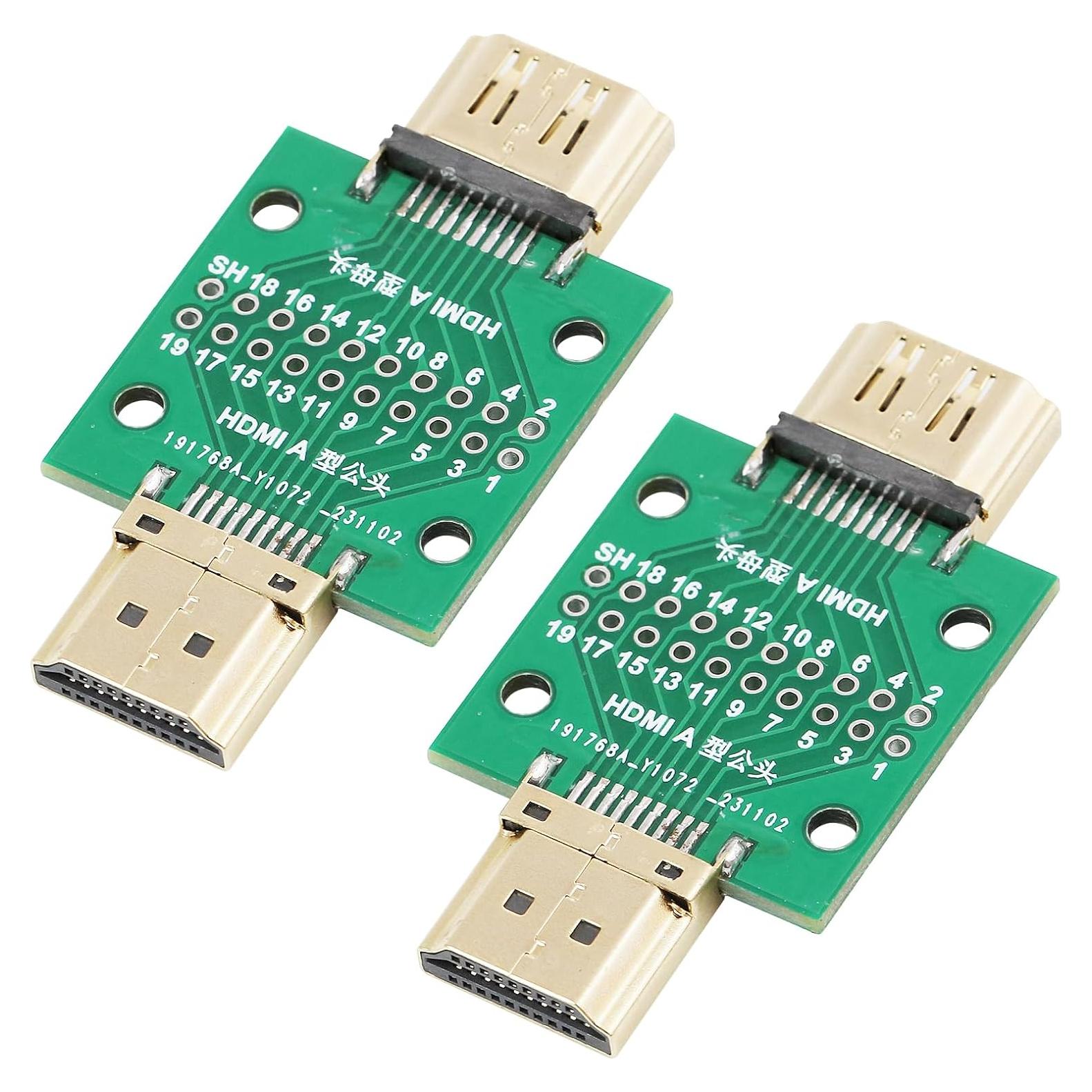 Conector HDMI Macho a Hembra 2 Pcs Cermant 19 Pines