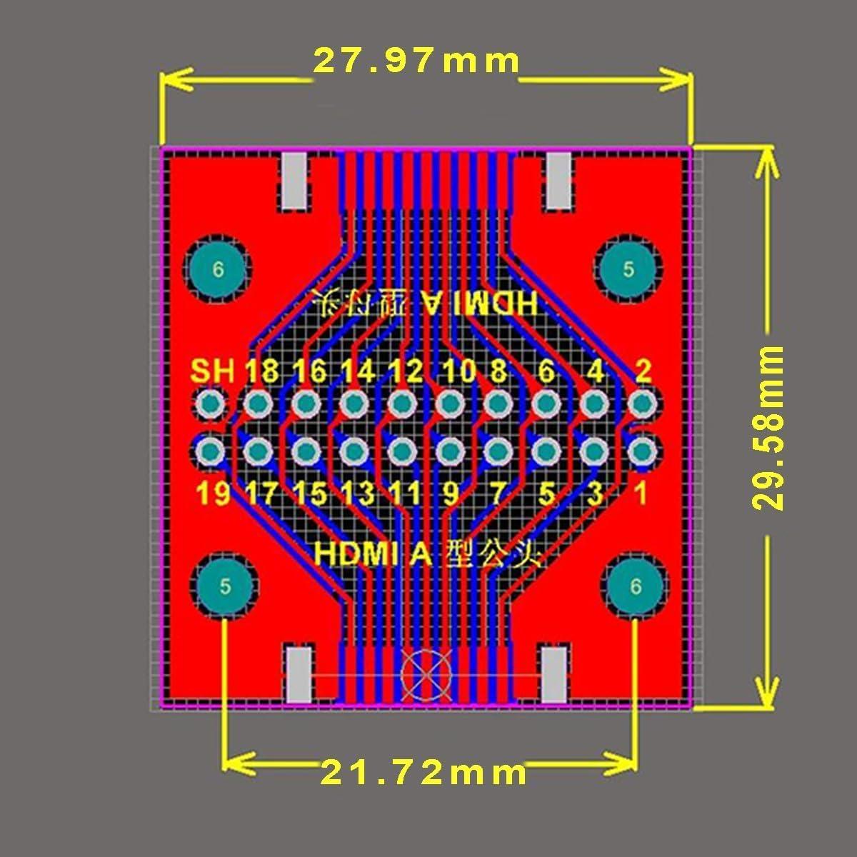 Conector HDMI Macho a Hembra 2 Pcs Cermant 19 Pines