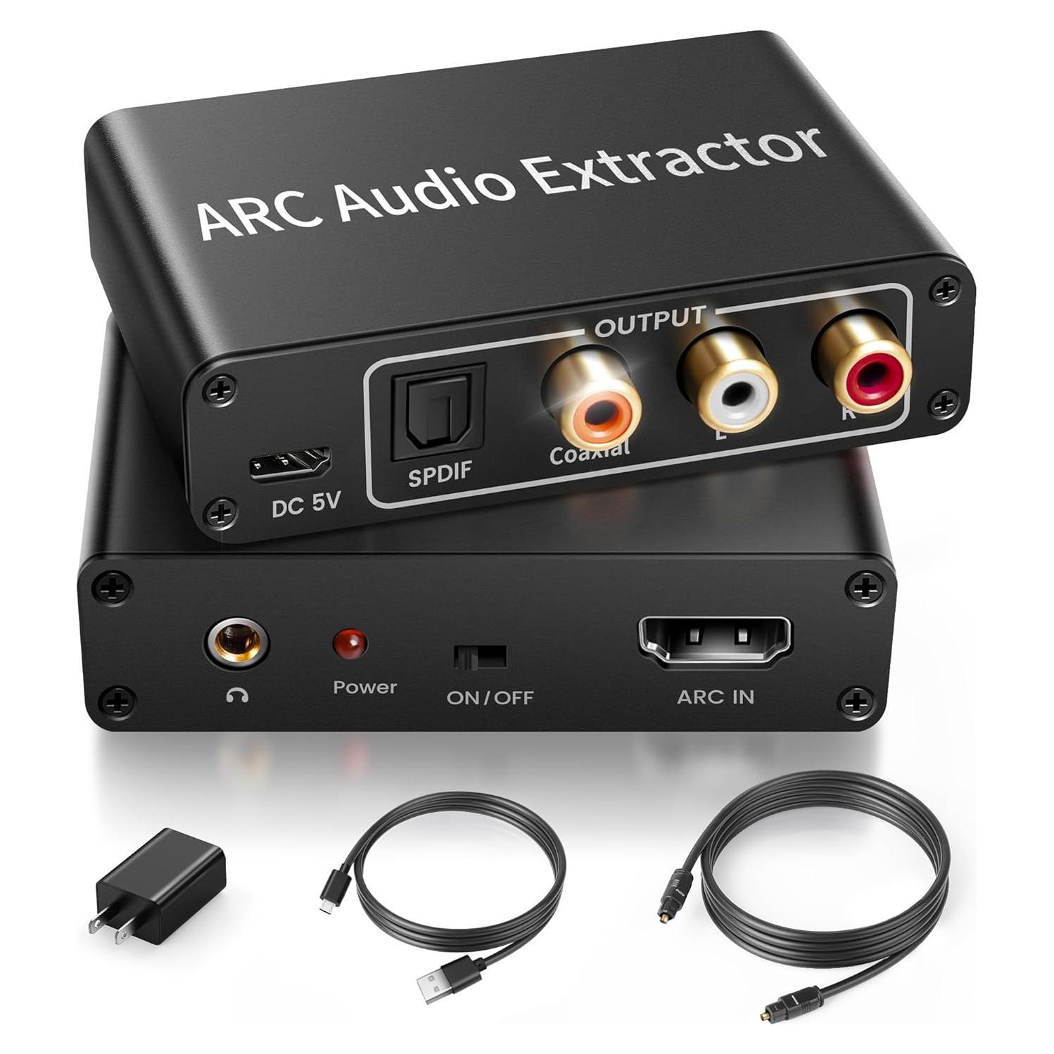 Extractor de Audio HDMI ARC Avedio Links 192KHz a TOSLINK RCA