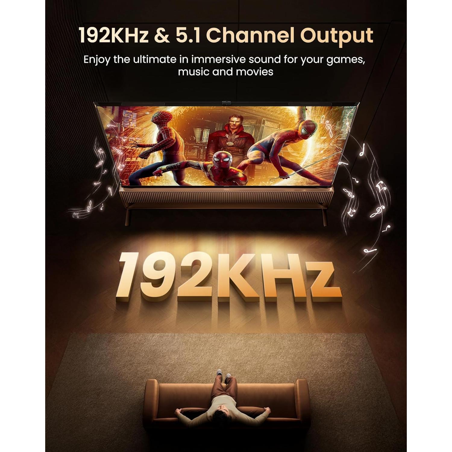 Extractor de Audio HDMI ARC Avedio Links 192KHz a TOSLINK RCA