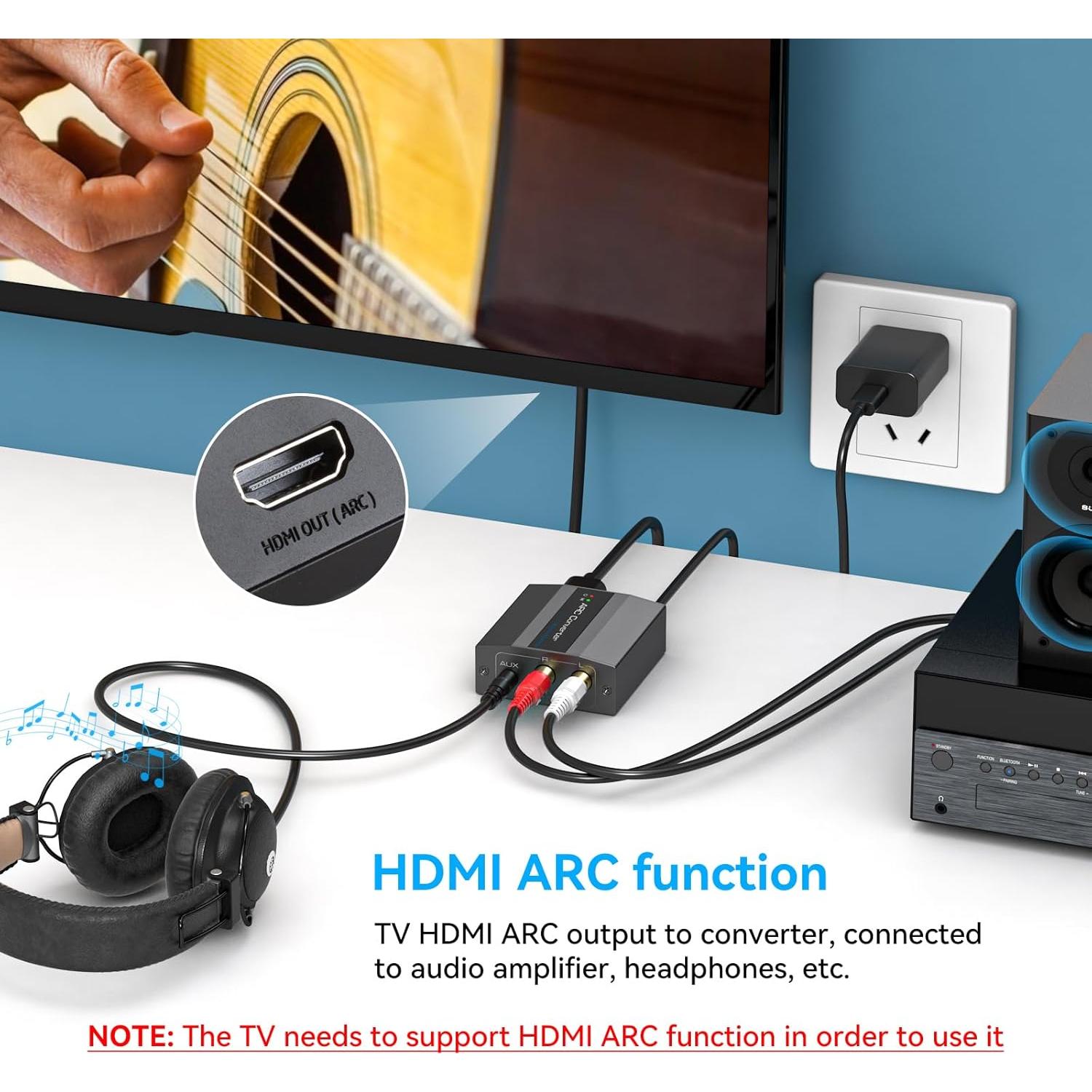 Adaptador HDMI ARC 4K 60Hz XPTSFDU con Audio L/R y 3.5mm
