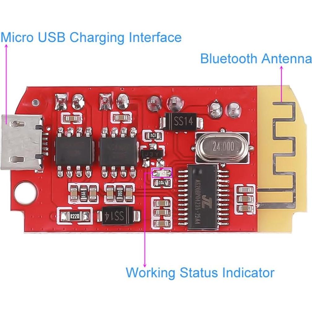 Amplificador Estéreo Bluetooth 5.0 CT14 5W+5W para DIY
