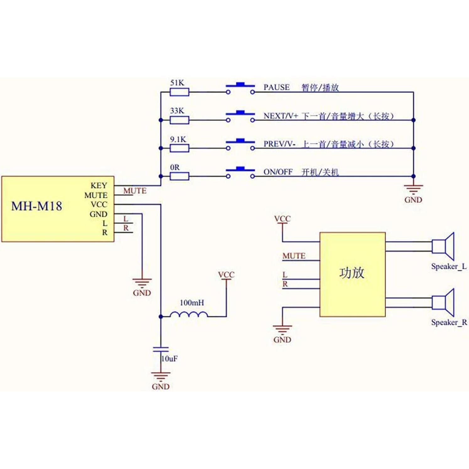 Placa Receptora de Audio Bluetooth Inalámbrico hiBCTR M18 4.2