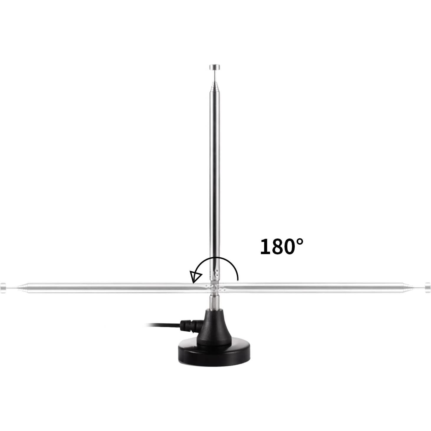 Antena Telescópica Eifagur con Base Magnética y Cable 3.05m