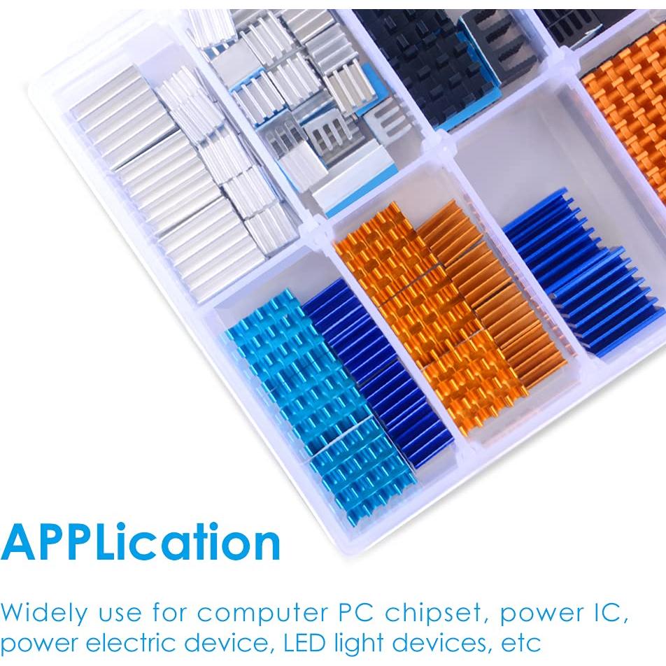 Kit de 102 Disipadores de Calor GeeekPi para Raspberry Pi y Electrónica