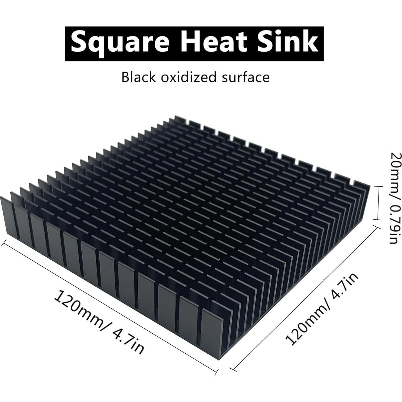 Disipador de Calor de Aluminio Awxlumv 120x120x20mm para Router