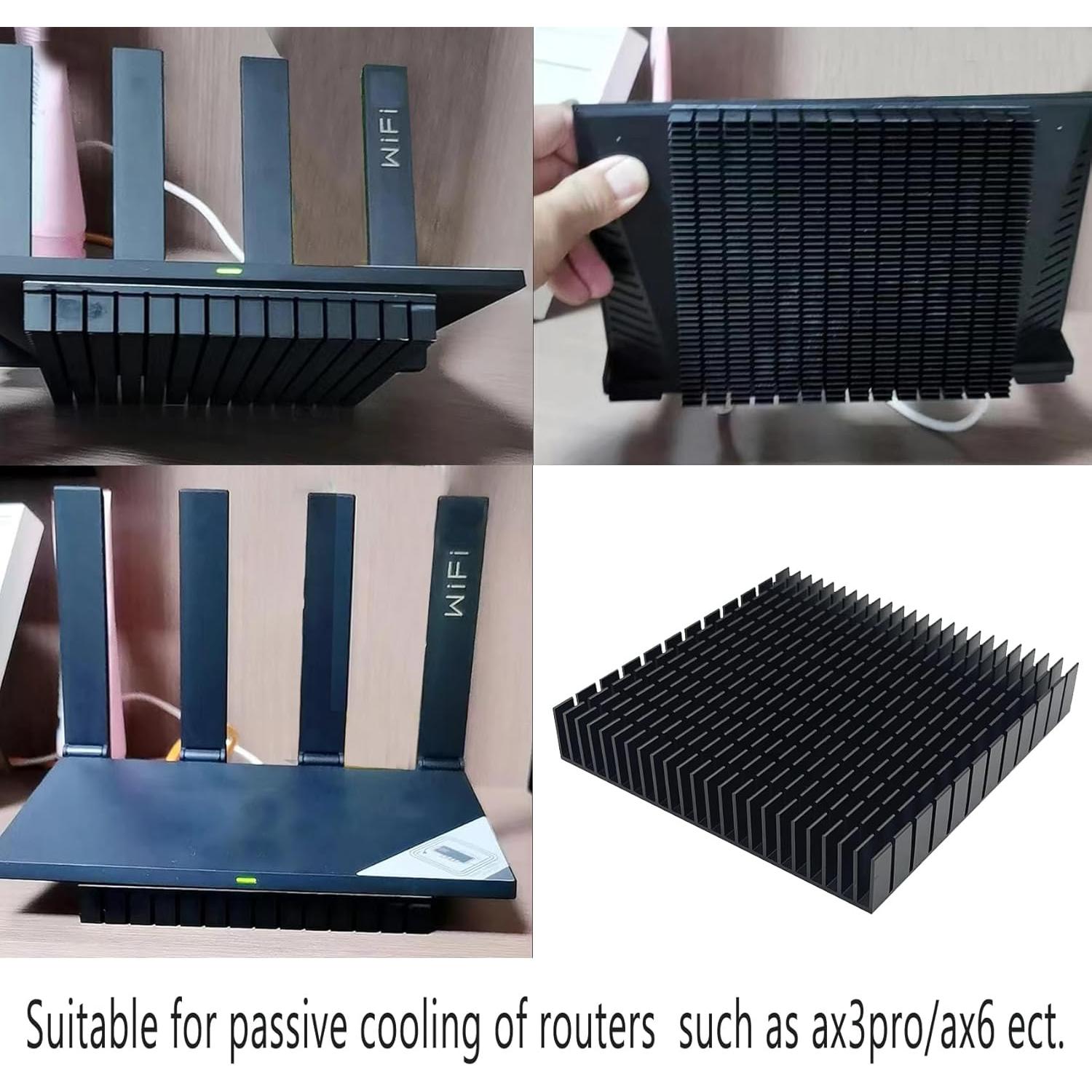 Disipador de Calor de Aluminio Awxlumv 120x120x20mm para Router