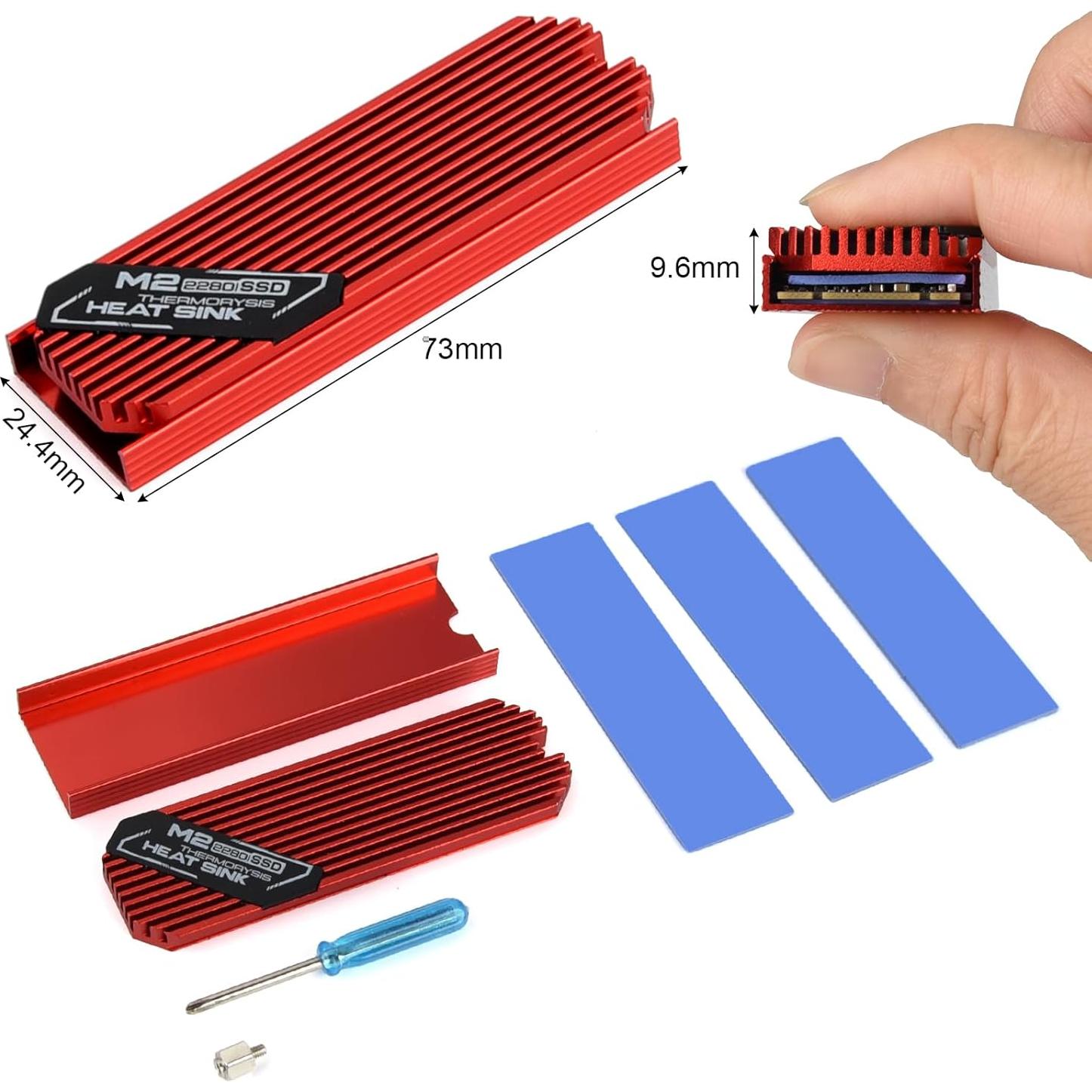 Enfriador M.2 2280 ASTARON con Disipadores y Almohadillas