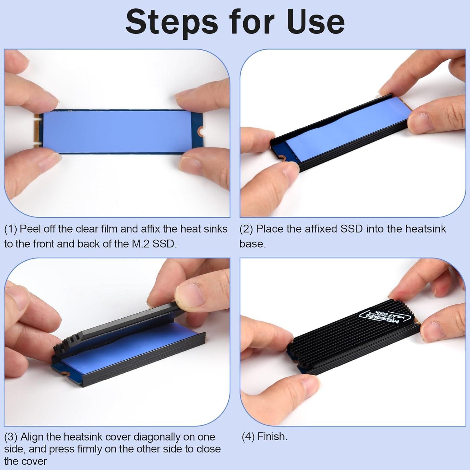 Enfriador M.2 2280 ASTARON con Disipadores y Almohadillas