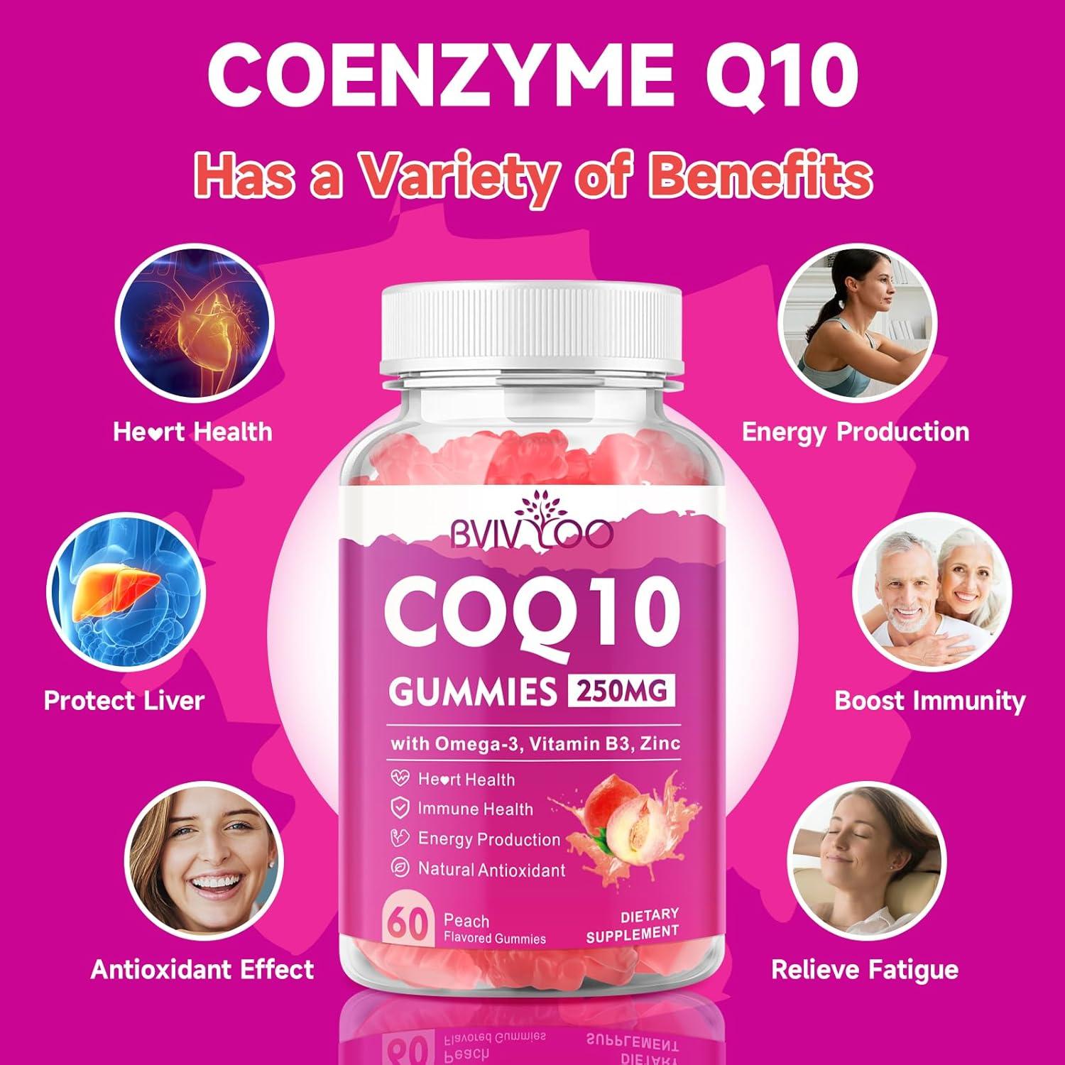 Gomitas CoQ10 Sin Azúcar 250mg BVIVLOO - 60 Unidades