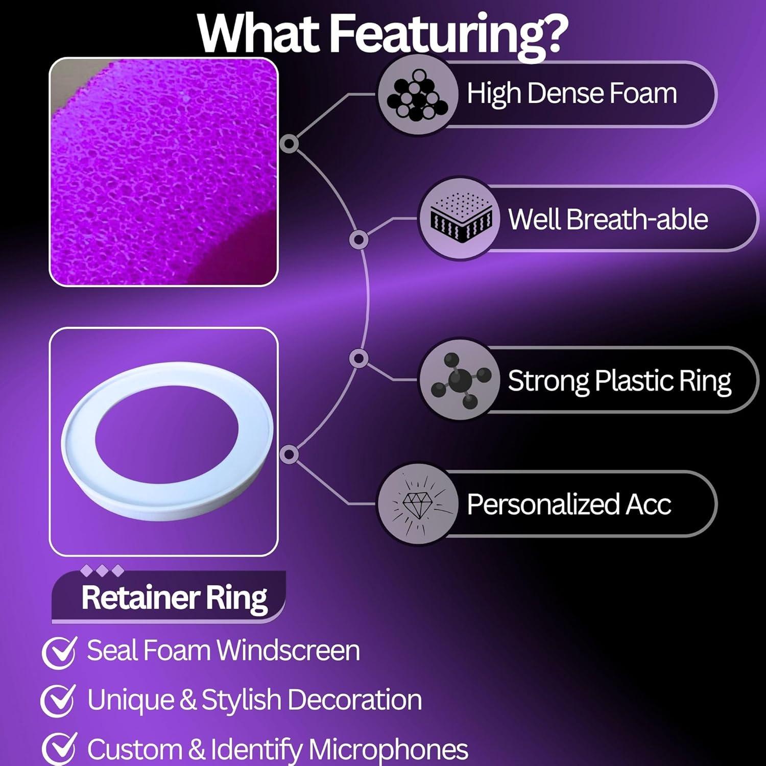 Filtro Pop MV7 para Micrófonos Shure MV7, MV7i, MV7+, MV7X