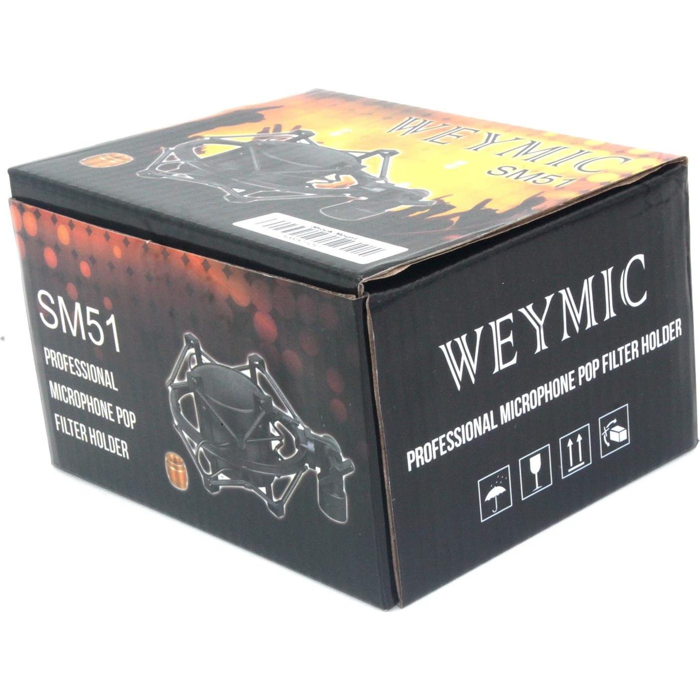 Soporte de micrófono universal negro SM51 para diafragma 48-51mm