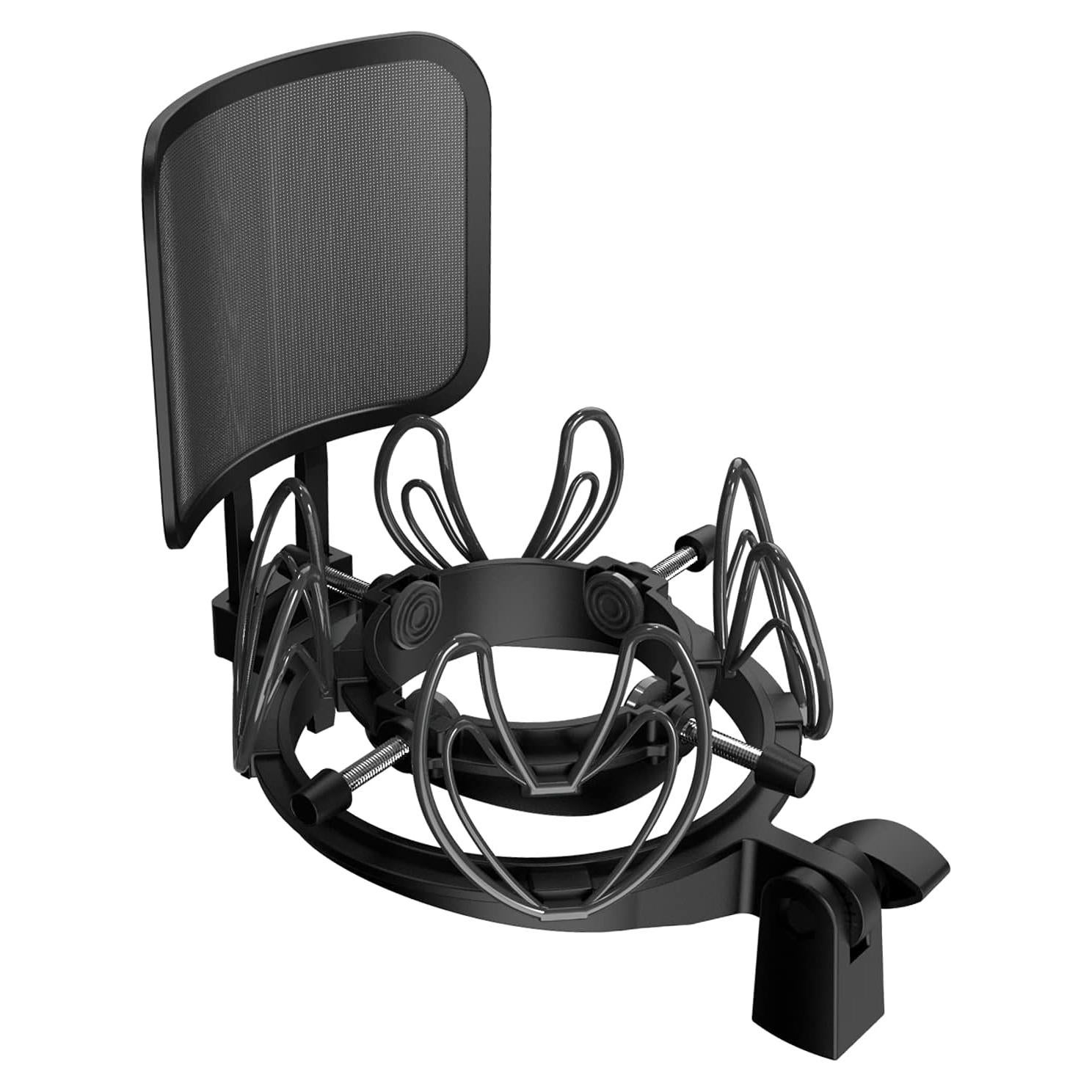 Soporte de micrófono universal con filtro antipop - Negro