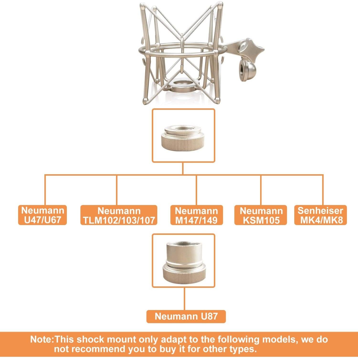 Soporte de micrófono anti vibración Boseen MKF-0115-544